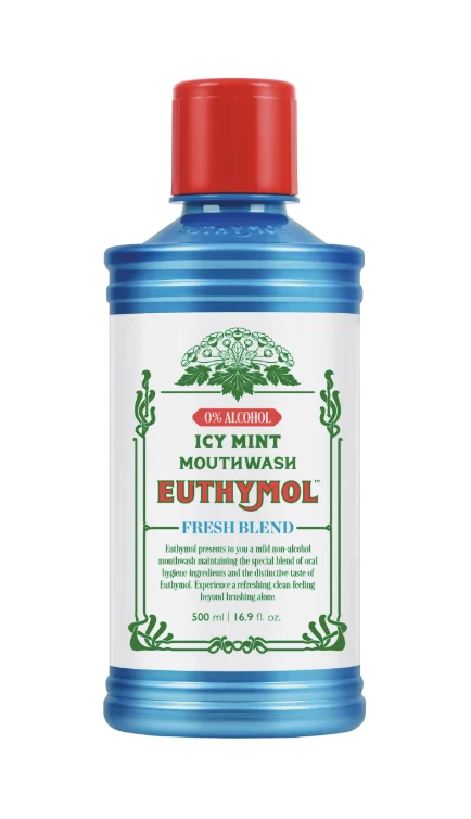Euthymol Icy Mint Mouthwash Alcohol Free 500 ml