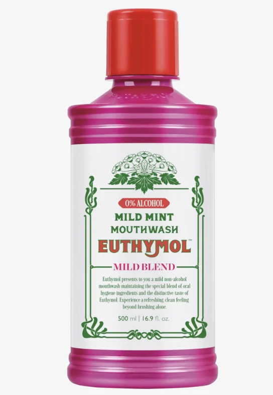 Euthymol Mild Mint Mouthwash Alcohol Free 500 ml