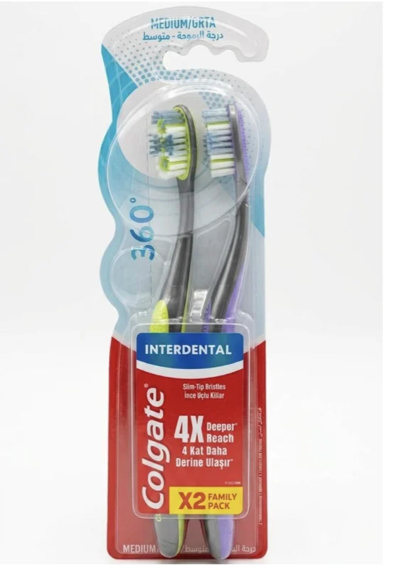 Colgate 360 Medium Toothbrush Twin Pack