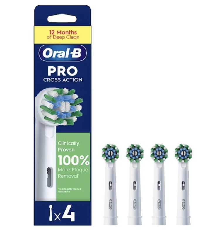 Oral-B Cross Action Brush Heads 4-Pack
